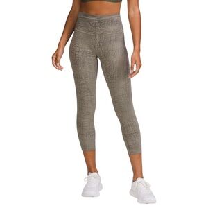Lululemon Wunder Train High-Rise Leggings 23" Brown & Black Everlux Sz 8